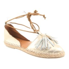 Damen Espadrilles, Badura, gebunden 4875 golden 1