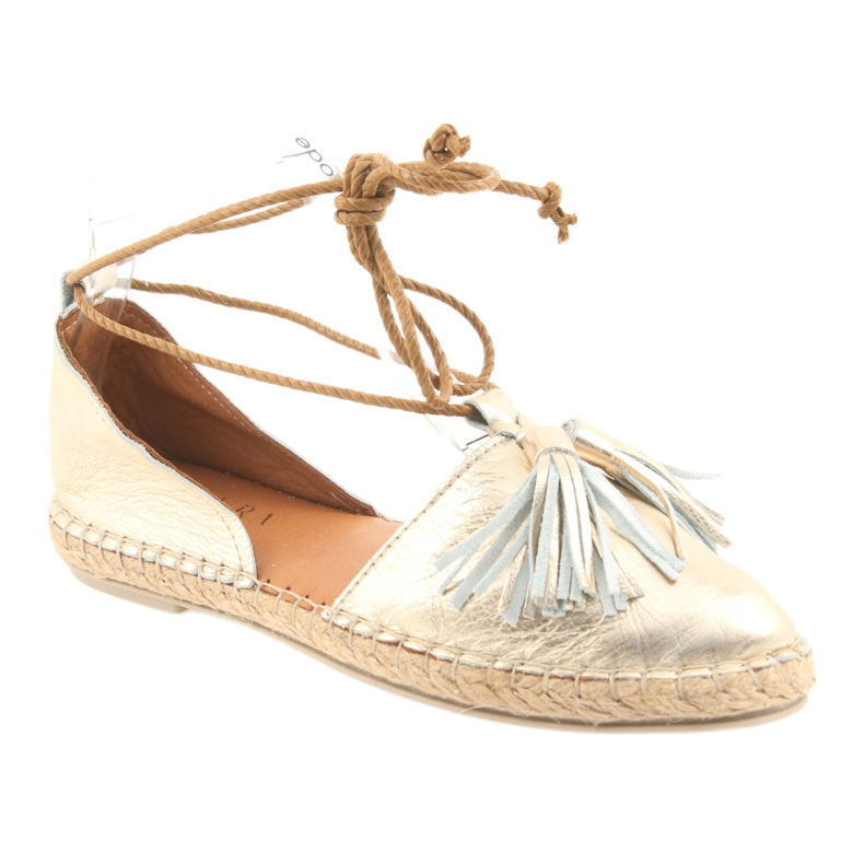 Damen Espadrilles, Badura, gebunden 4875 golden 1