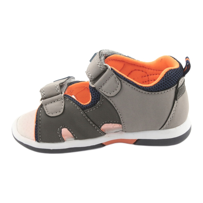 American Club DR13 Jungen Sandalen grau orange marineblau 2