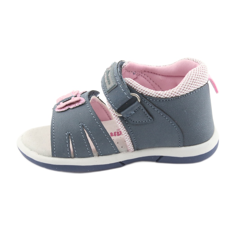 American Club American DR19 Denim-Schmetterlingssandalen für Mädchen blau rosa 2