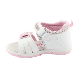 American Club American DR19 weiße Schmetterlings-Mädchensandalen rosa 2