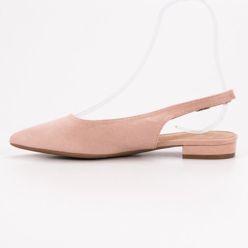 SHELOVET Modische Ballerinas aus Wildleder rosa 1