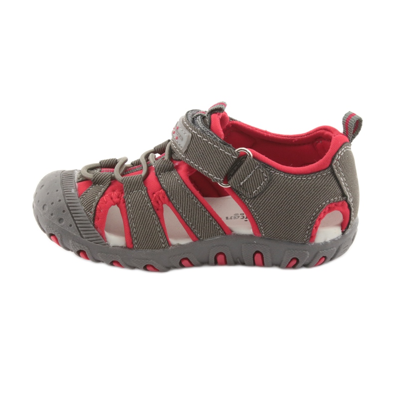 American Club DR11 Klettsandalen für Jungen grau rot 2