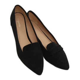 Black 302 Schwarze spitze Ballerinas 1