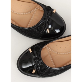 Schwarze Damen Ballerinas 7846-P Schwarz 1