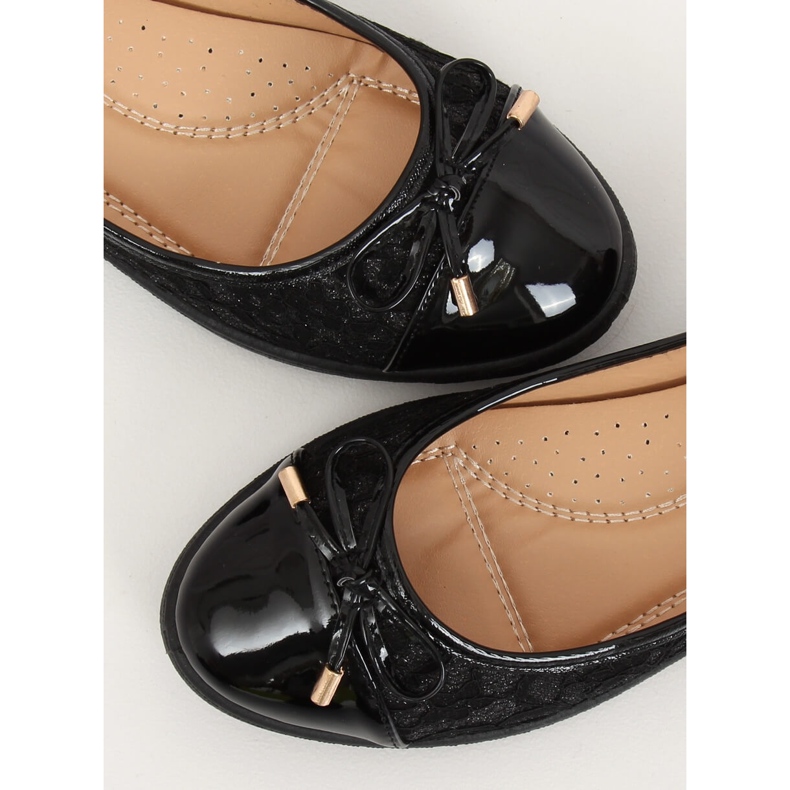 Schwarze Damen Ballerinas 7846-P Schwarz 1
