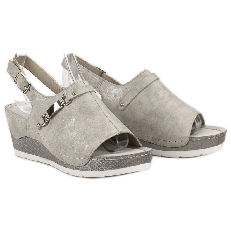 Goodin Bequeme Keilsandalen grau 2