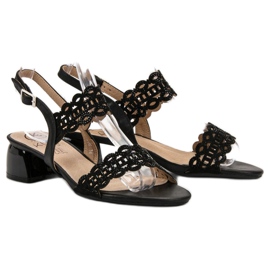 Kylie Stylische Sandalen mit hohen Absätzen schwarz 2