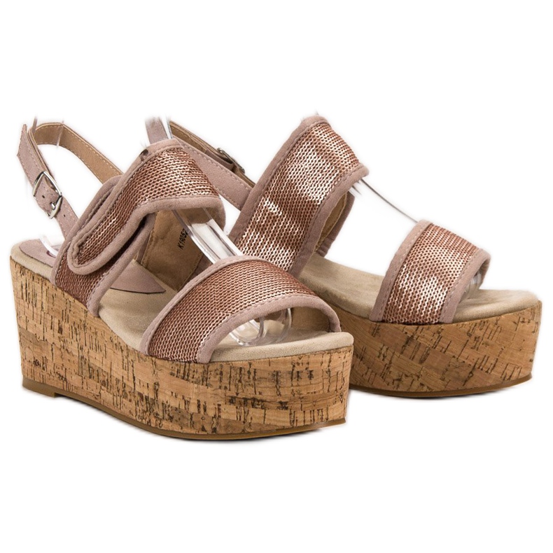 Kylie Sandalen mit Klettverschluss rosa 1