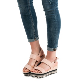 Primavera Boho Keilsandalen rosa 1