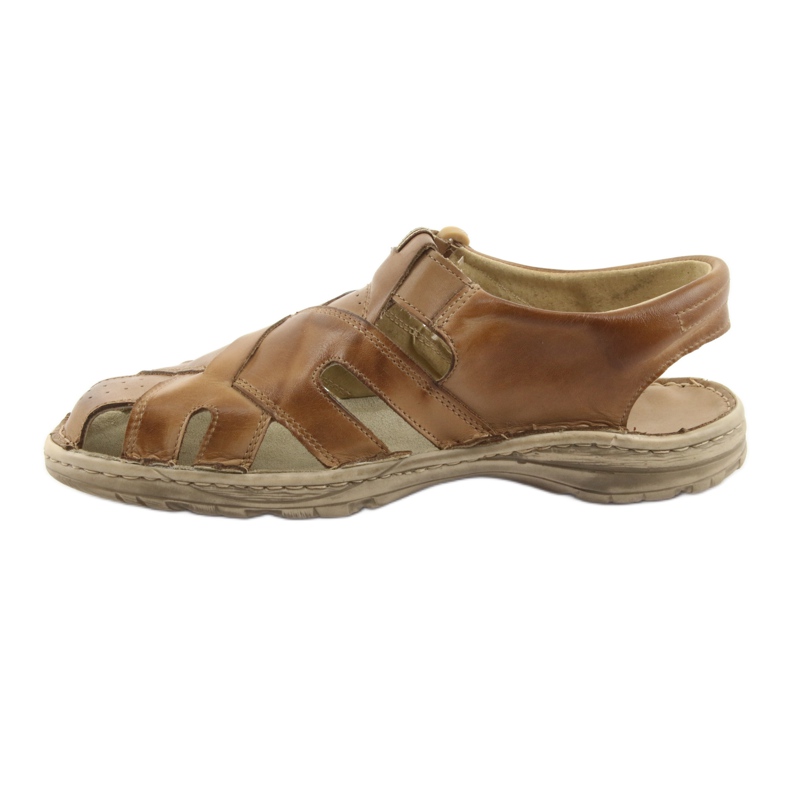 Naszbut 052 beige Herrensandalen mit Klettverschluss 2