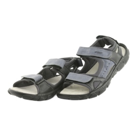 Naszbut Herrenledersandalen mit Klettverschluss 043 Schwarz und Grau 3