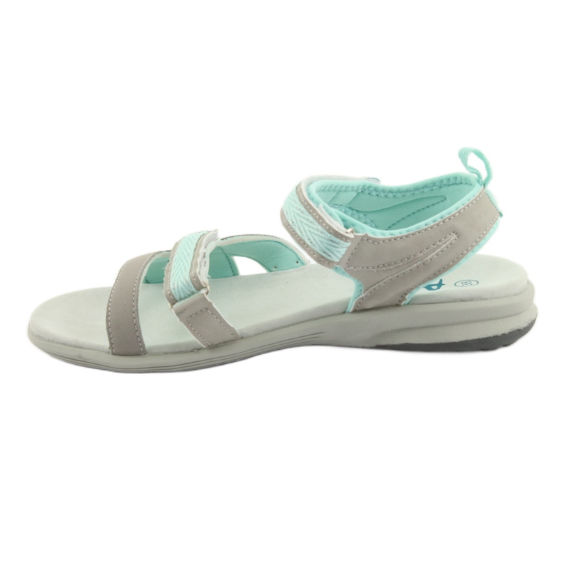 American Club HL12 Mädchensandalen grau grün 2