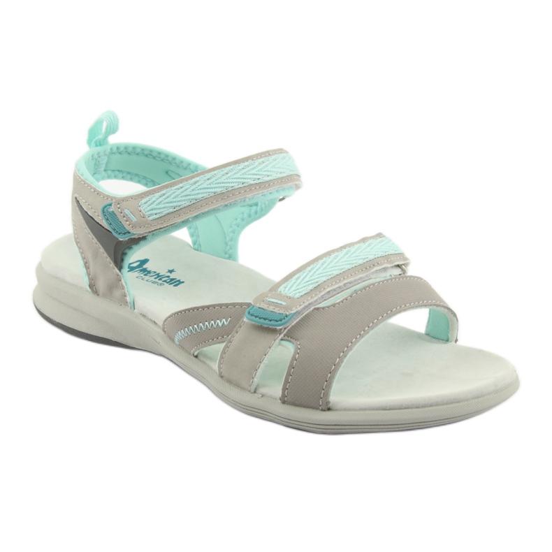 American Club HL12 Mädchensandalen grau grün 1