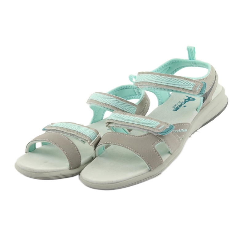 American Club HL12 Mädchensandalen grau grün 3