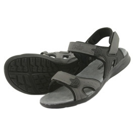 American Club American HL09 schwarz / graue Sportsandalen 4