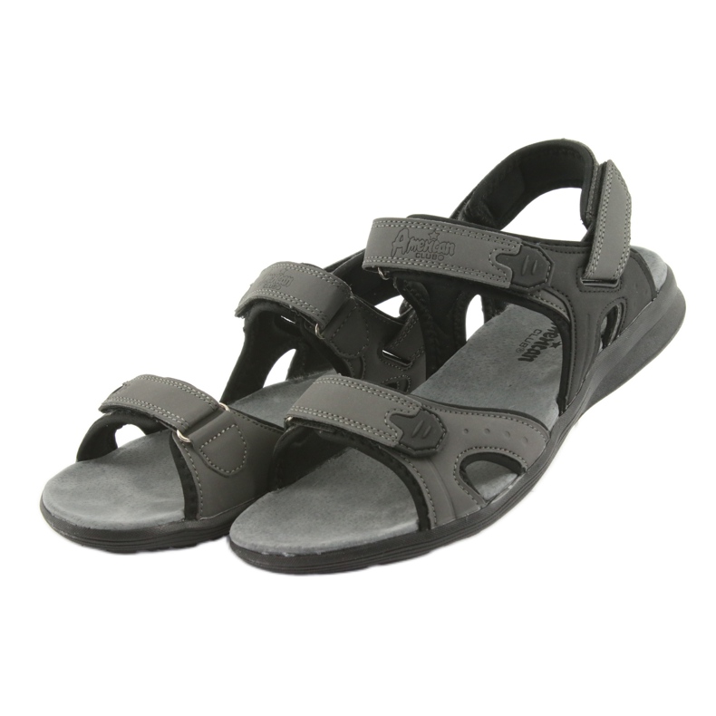American Club American HL09 schwarz / graue Sportsandalen 3