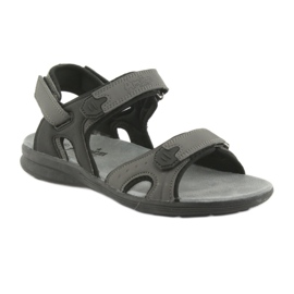 American Club American HL09 schwarz / graue Sportsandalen 1