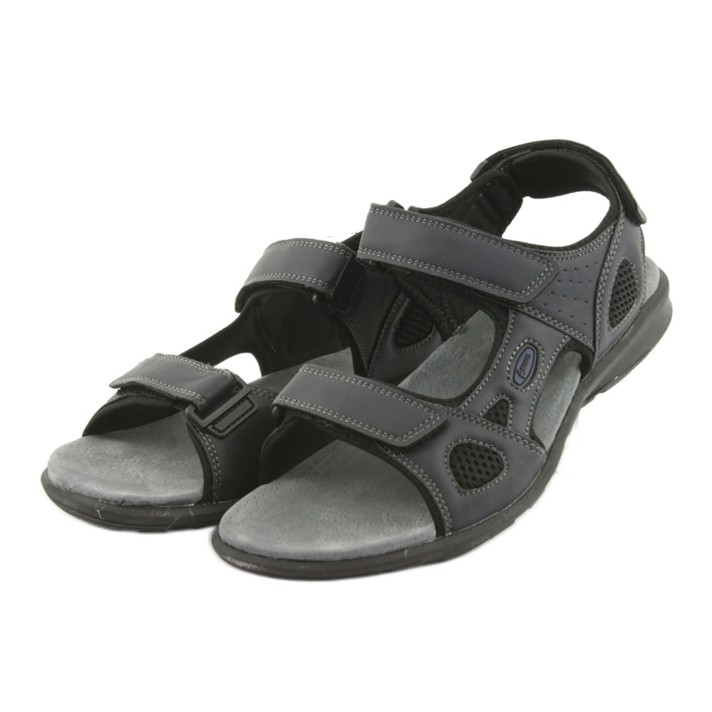 American Club Amerikanische HL06 Sportsandalen schwarz navy blau 3