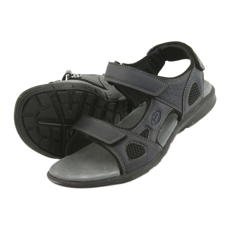 American Club Amerikanische HL06 Sportsandalen schwarz navy blau 4