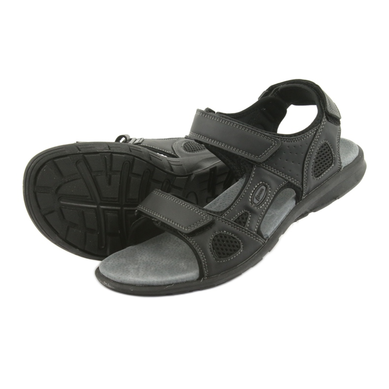 American Club American HL06 schwarze Sportsandalen 4