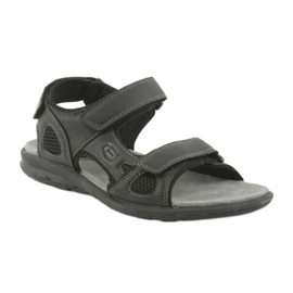 American Club American HL06 schwarze Sportsandalen 1