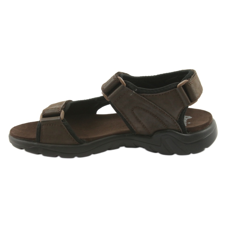 American Club Amerikanische Leder-Sportsandalen CY11 braun schwarz 2