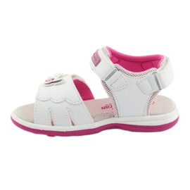 American Club Mädchensandalen mit Schmetterling DR09 weiß/rosa Ledereinsatz 2
