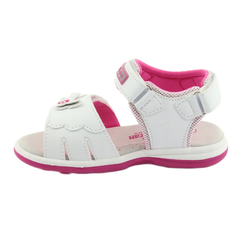 American Club Mädchensandalen mit Schmetterling DR09 weiß/rosa Ledereinsatz 2