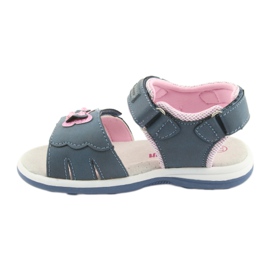 American Club American DR09 Denim-Schmetterlings-Mädchensandalen blau rosa 2