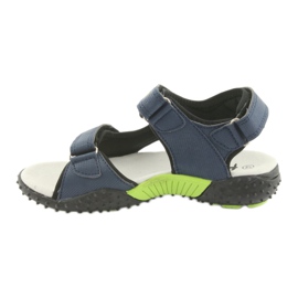 American Club HL16 marineblaue Sandalen für Jungen schwarz grün navy blau 2