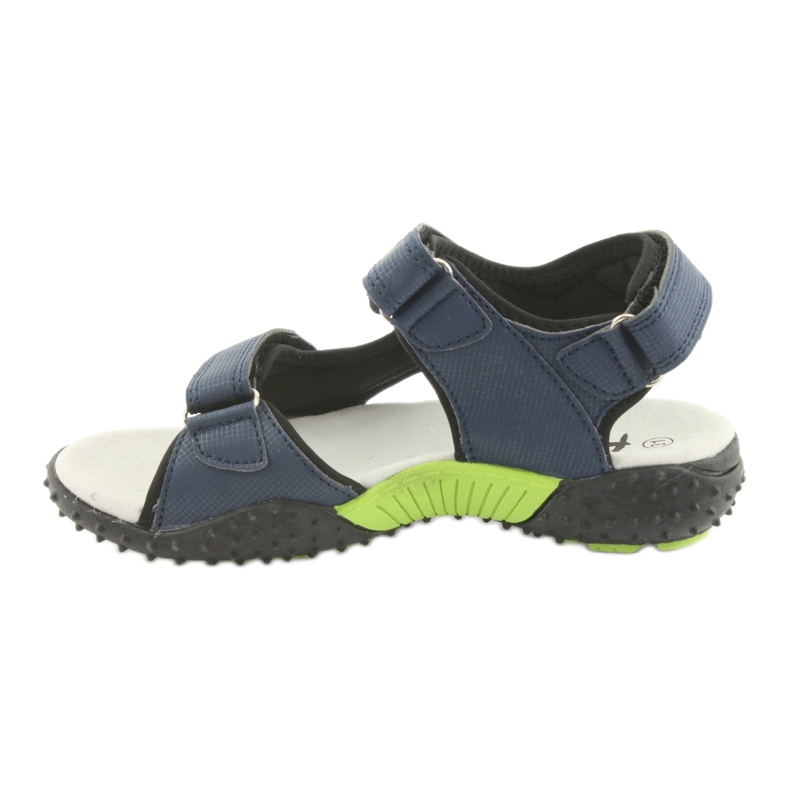 American Club HL16 marineblaue Sandalen für Jungen schwarz grün 2