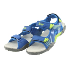 American Club HL16 blau / limetten Jungen Sandalen grün 3