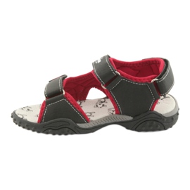 American Club Sandalen Monster Truck HL18 Schwarz/Rot Ledereinsatz 2