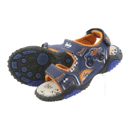 Monster Truck American Club HL18 marine Sandalen marineblau orange 4