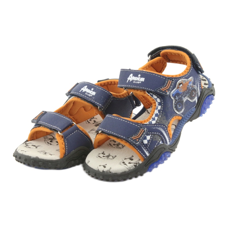 Monster Truck American Club HL18 marine Sandalen navy blau orange 3