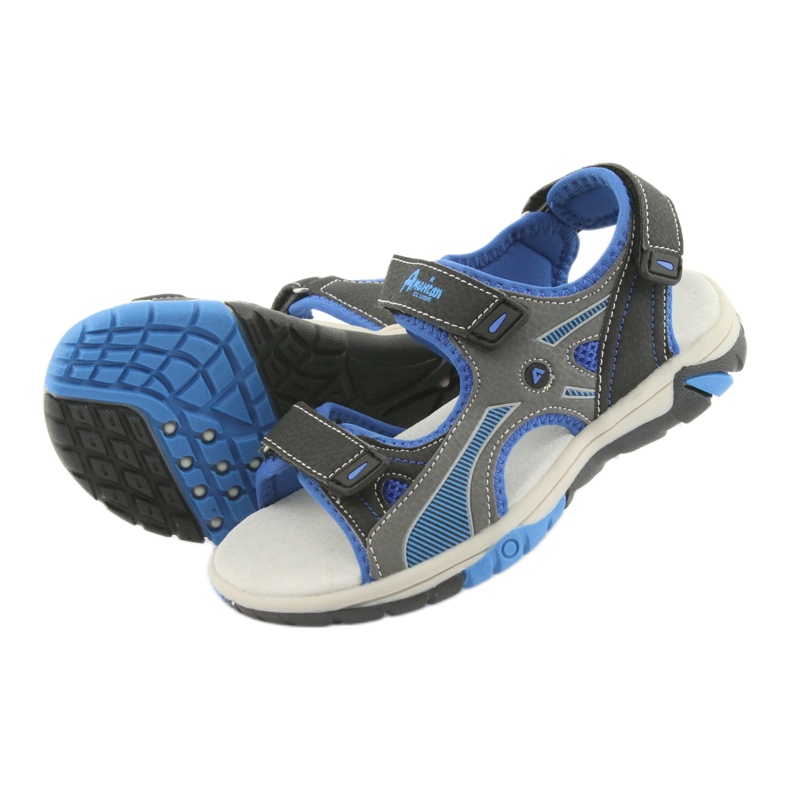 American Club RL22 navy / royal Sandalen für Jungen blau grau marineblau 4