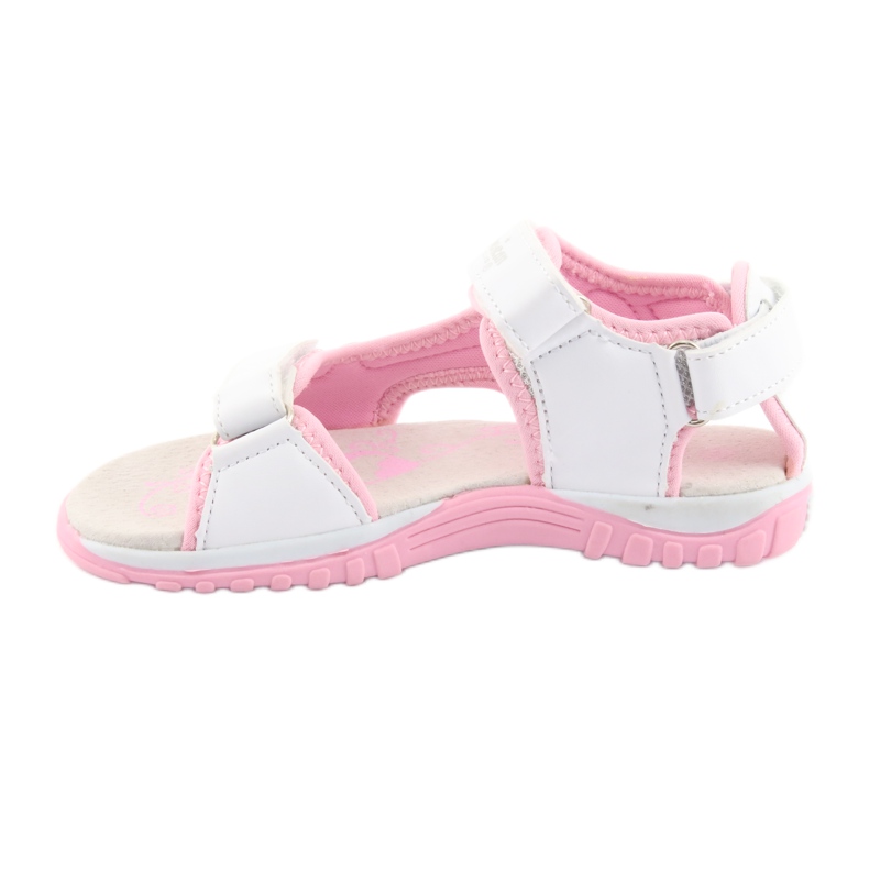 American Club Sportsandalen für Mädchen weiß grau rosa 2