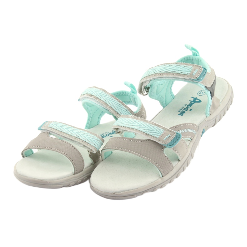 American Club Amerikanische Sandalen Sport Sport HL14 Grau/Grün 3