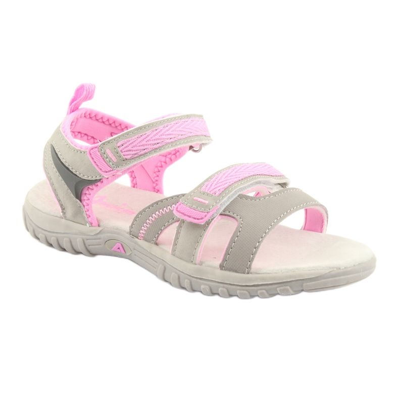 American Club Amerikanische Sandalen Sport Sport HL14 GRAU/Pink 1