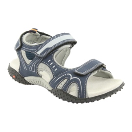 American Club RL18 marineblaue Jungensandalen grau 1
