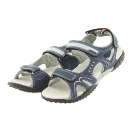 American Club RL18 marineblaue Jungensandalen grau 3
