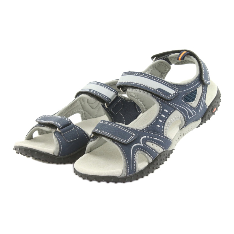 American Club RL18 marineblaue Jungensandalen grau 3