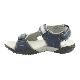 American Club RL18 marineblaue Jungensandalen grau 2
