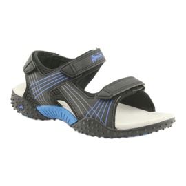 American Club HL15 Jungen Sandalen schwarz blau 1
