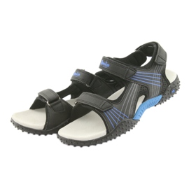 American Club HL15 Jungen Sandalen schwarz blau 3