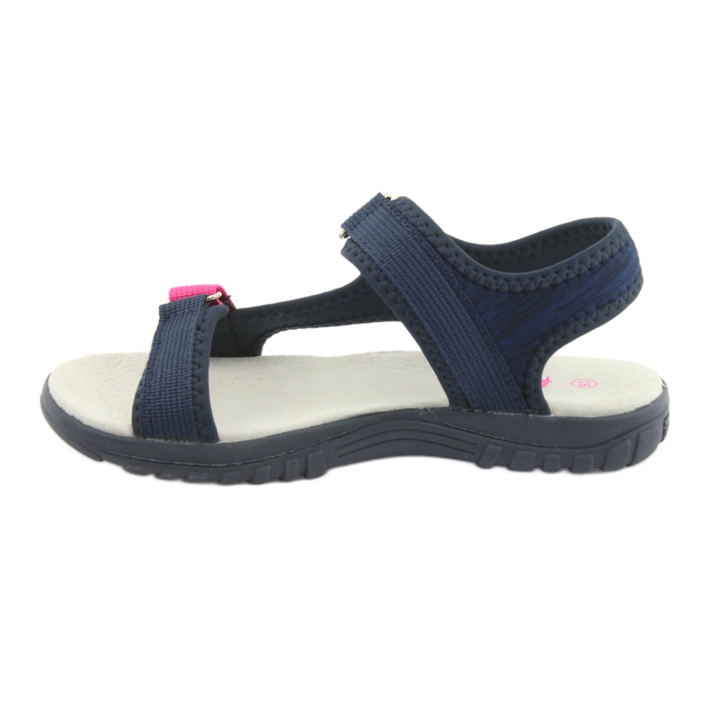 Sandalen mit einem American Club RL10 Marine-Ledereinsatz rosa navy blau 2