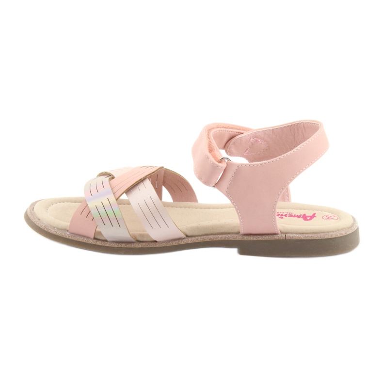American Club GC23 Metallic-Mädchensandalen rosa 2