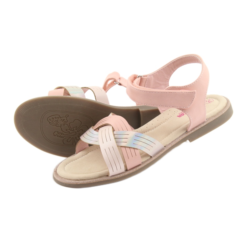 American Club GC23 Metallic-Mädchensandalen rosa 4