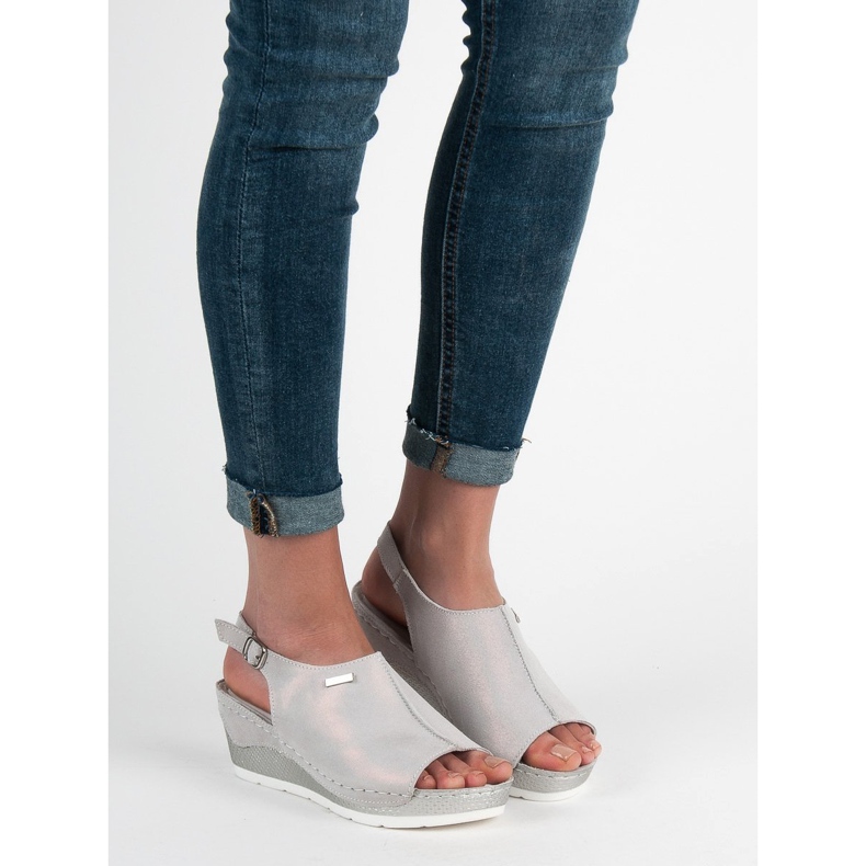 Filippo Ledersandalen grau 1